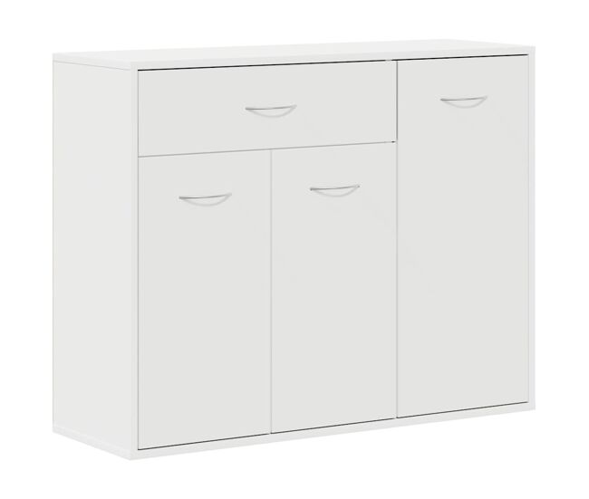 Aparador - mueble de almacenamiento de madera contrachapada blanco 88x30x70 cm es2529