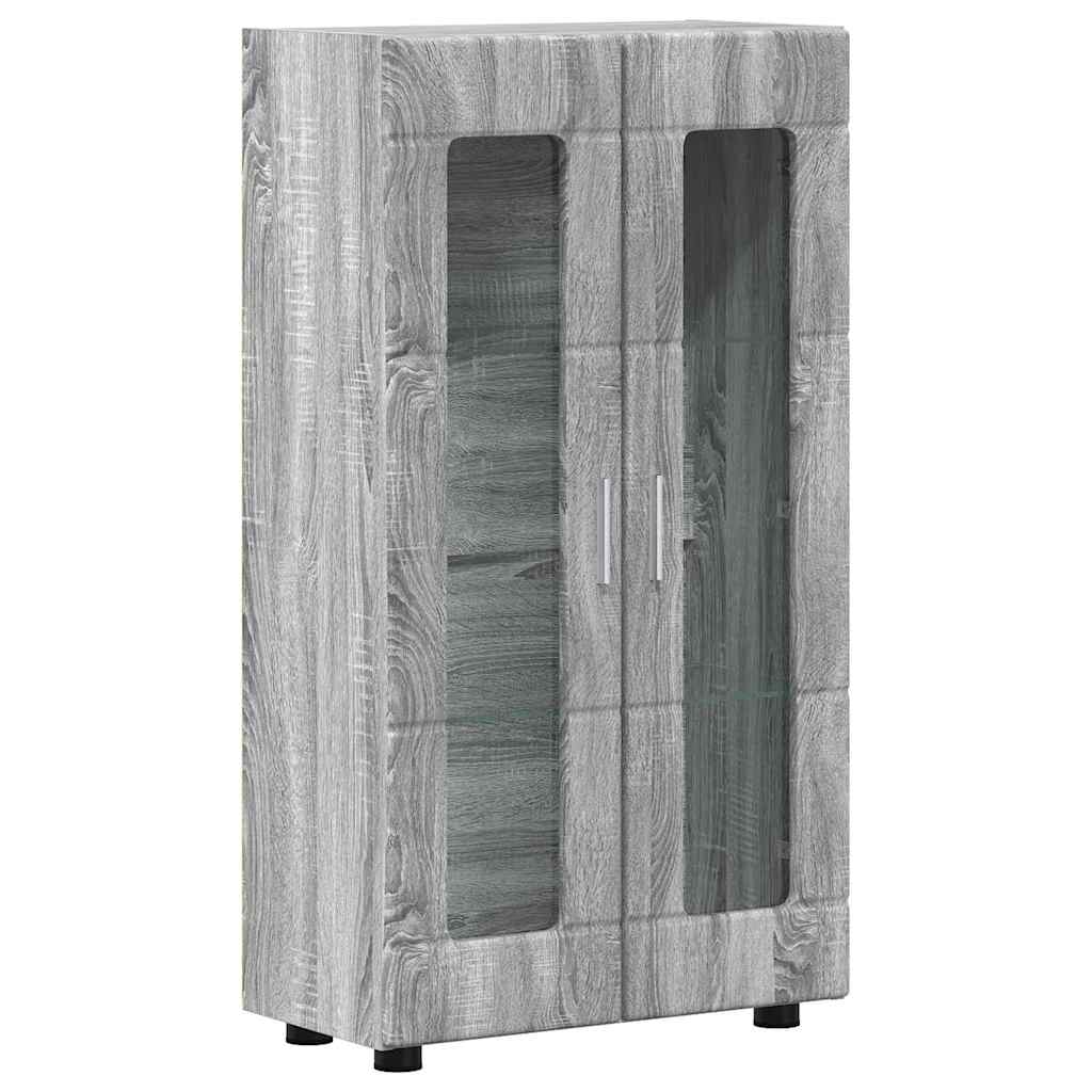 Aparador - Mueble de almacenamiento 55 Roble/ Gris