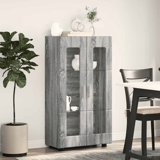 Bufete - Móvei de apoio Cinza Sonoma 55,5 x 29 x 103 cm Madeira processada pt4076