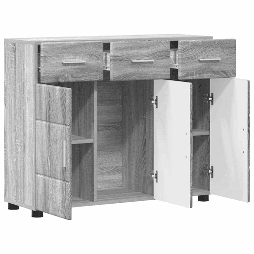 Bufete - Móvei de apoio Cinza Sonoma 88,5 x 30,5 x 73 cm Madeira processada pt4083