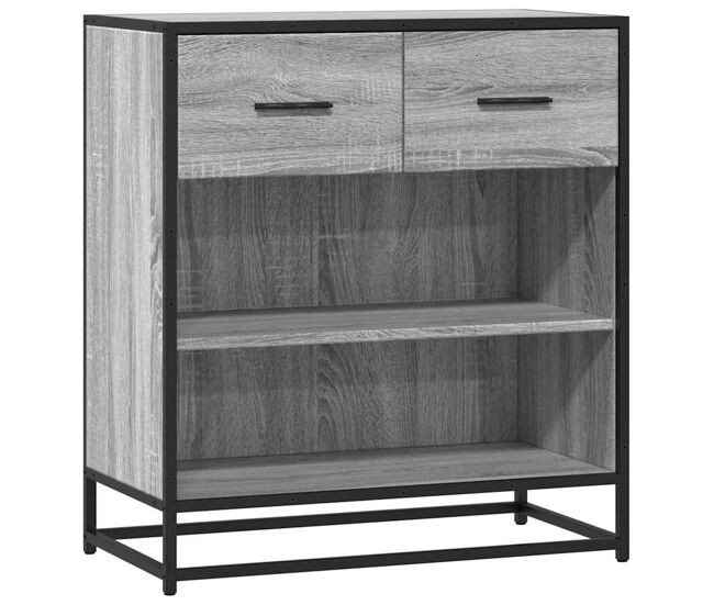 Aparador - mueble de almacenamiento madera ingeniería gris sonoma 68x35x76 cm es4590