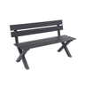 Banco de jardim de alumínio, 2 lugares Antracite - 120x50.5x70 cm
