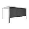 Estore lateral de enrolar em alumínio e textilene para pérgola bioclimática, 4m Preto - 371.7x10x209 cm