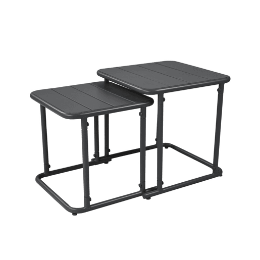 Mesa de ninho bistrô quadrada para exterior em aço, 45cm Antracite - 45x45x45 cm