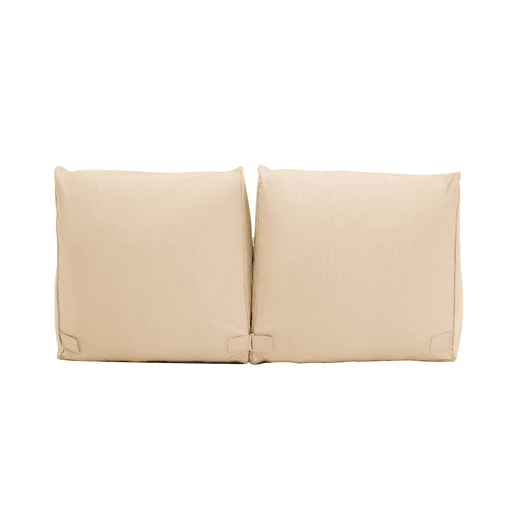 Pufe externo em olefina, set de 2 Bege - 78x100x68 cm