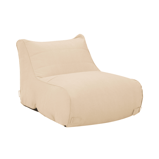 Pufe externo em olefina, set de 2 Bege - 78x100x68 cm
