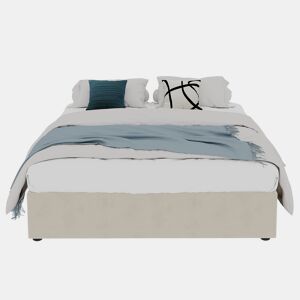 Cama de casal 160x200 - minimalista moderna com pistões a gás - bege