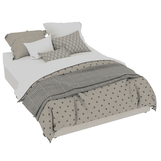 Cama de casal 140x200 cm - Minimalista moderna com pistões elevatórios - Bege