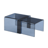 Mesas de centro retangulares e quadradas de cristal temperado Azul cinza - 50x45x33 cm