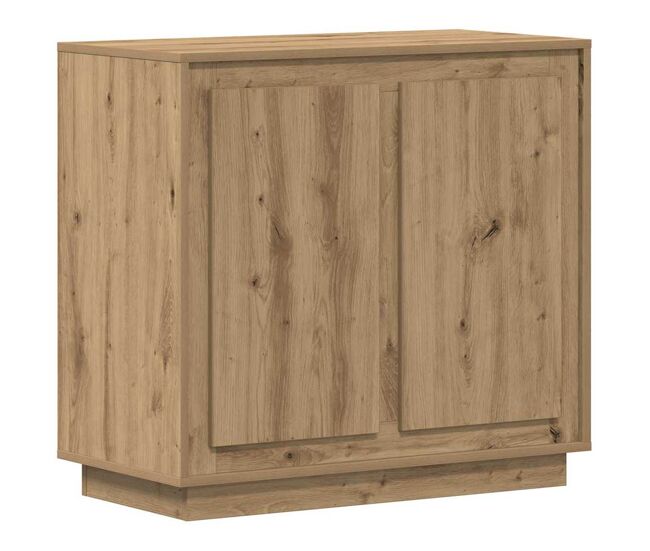 Aparador - mueble de almacenamiento roble artesanal 80 x 40 x 75 cm madera de ingeniería es4920
