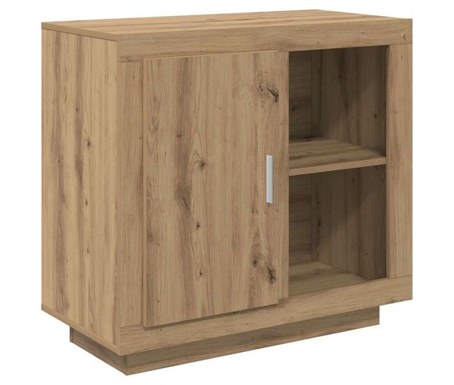 Aparador - mueble de almacenamiento roble artesanal 80 x 40 x 75 cm madera de ingeniería es4921