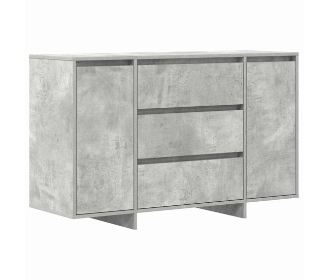 Aparador - mueble de almacenamiento gris concreto 120 x 41 x 75 cm madera de ingeniería es4053