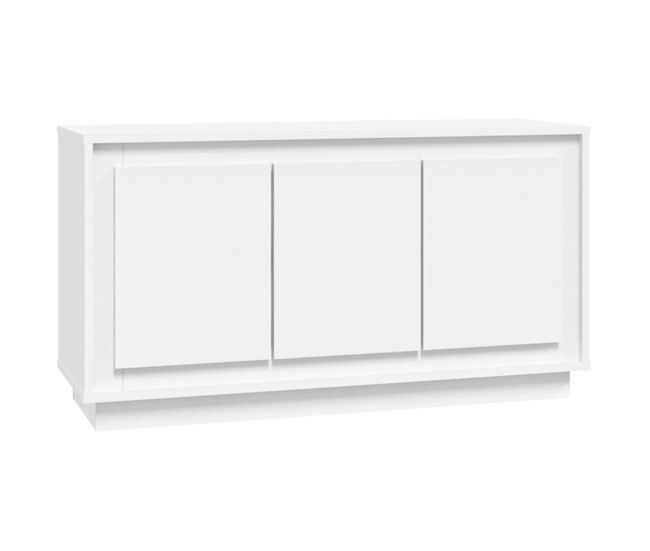 Aparador - mueble de almacenamiento madera contrachapada blanco 102x35x55 cm es4214