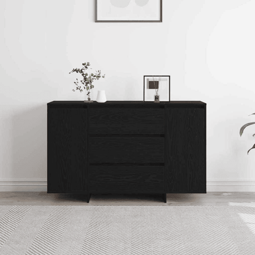 Bufete - Móvei de apoio Carvalho Preto 120 x 41 x 75 cm Madeira processada pt4957