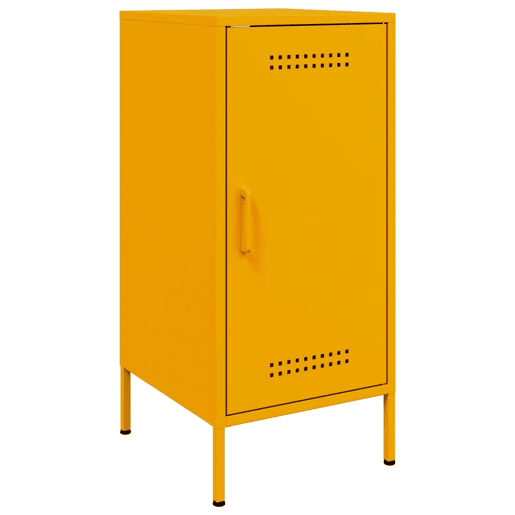Aparadores - Bufetes - Móveis de apoio 2 pcs 36x39x79 cm aço amarelo mostarda pt5254