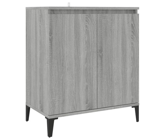 Aparador - mueble de almacenamiento de madera contrachapada gris sonoma 60x35x70 cm es2882