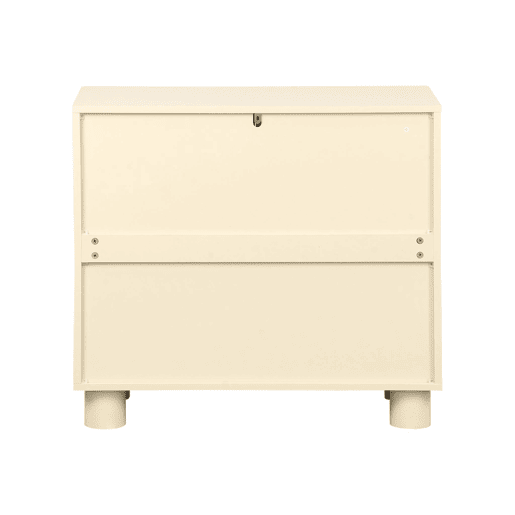 Aparador com efeito madeira mel de 2 portas, 80cm Bege - 40x30x57 cm