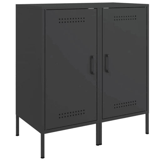 Aparadores - Bufetes - Móveis de apoio 2 pcs 36x39x79 cm aço preto pt5257 Aparadores - Bufetes - Móveis de apoio 2 pcs 36x39x79 cm aço preto pt5257