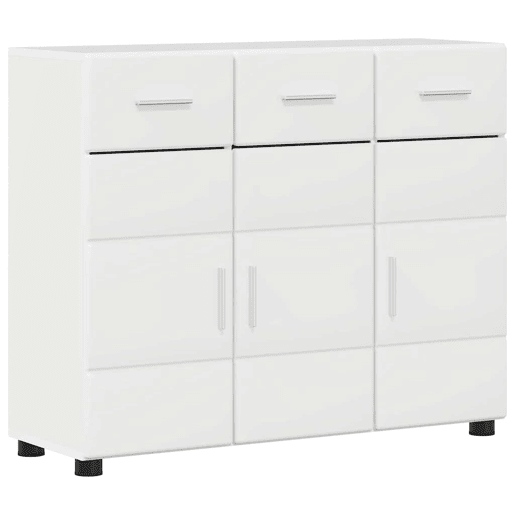 Bufete - Móvei de apoio Branco Brilhante 88,5 x 30,5 x 73 cm Madeira processada pt1681