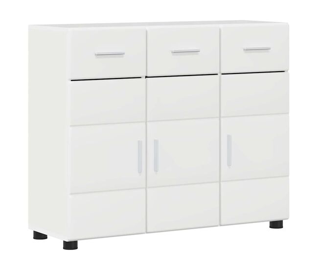 Aparador - mueble de almacenamiento brillante 88,5 x 30,5 x 73 cm madera de ingeniería es1681