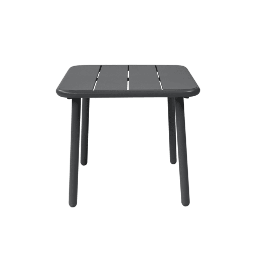 Mesa de centro de jardim bistrô quadrada em aço, 45cm, Amelia, Antracite, 45x45x40 cm