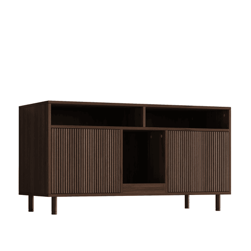 Armário para areia de gato 120x50x66 cm - com tapete e arrumação - Nogueira
