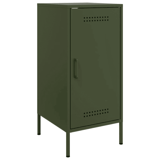 Aparadores - Bufetes - Móveis de apoio 2 pcs 36x39x79 cm aço verde-azeitona pt5259