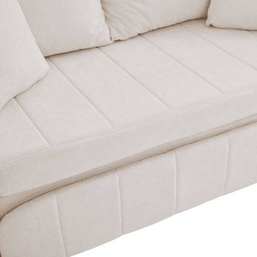 Sofá multifuncional de 2 lugares - Dobrável, extensível, lavável, com USB e porta-copos - Bege