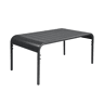 Mesa de centro de jardim bistrô quadrada em aço, 90cm, Amelia, Antracite, 90x50x40 cm
