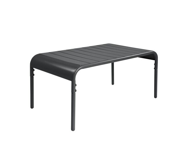 Mesa de centro de jardín bistró de acero, 90cm, amelia, antracita, 90x50x40 cm