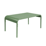 Mesa de centro de jardim bistrô quadrada em aço, 90cm, Amelia, Verde, 90x50x40 cm