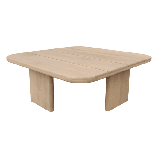 Mesa de centro de jardim quadrada em madeira de acácia, 70 cm Natural - 70x70x25 cm