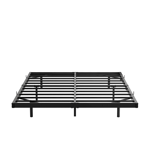Cama plataforma 140x190 - LED, estação de carregamento, metal robusto, fácil montagem - Preto Cama plataforma 140x190 - LED, estação de carregamento, metal robusto, fácil montagem - Preto