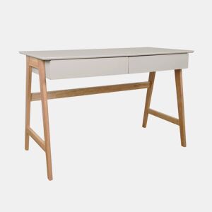 Mesa de escritório decorada em madeira com 2 gavetas, 120cm, Tommy, Natural, 120x55x76 cm