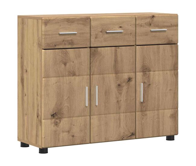 Aparador - mueble de almacenamiento con estante roble artesanal 88,5 x 30,5 x 73 cm es1876