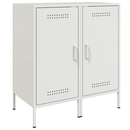 Aparadores - Bufetes - Móveis de apoio 2 pcs 36x39x79 cm aço branco pt5255