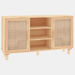 Aparador - Bufete - Móvei de apoio 105x30x60 cm pinho maciçovime natural castanho pt4778