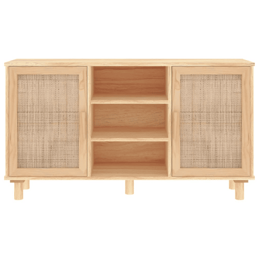 Aparador - Bufete - Móvei de apoio 105x30x60 cm pinho maciçovime natural castanho pt4778