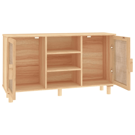 Aparador - Bufete - Móvei de apoio 105x30x60 cm pinho maciçovime natural castanho pt4778