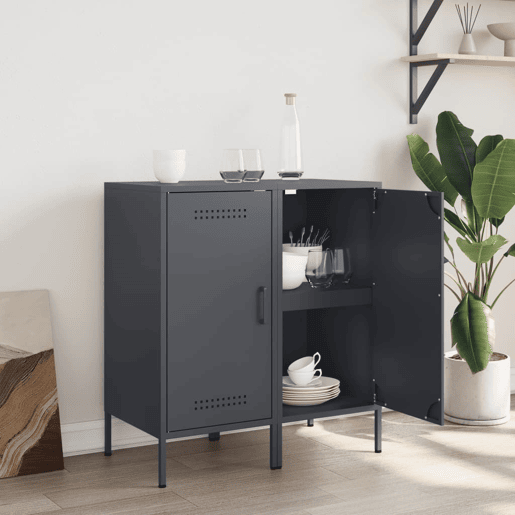Aparadores - Bufetes - Móveis de apoio 2 pcs 36x39x79 cm aço antracite pt5256