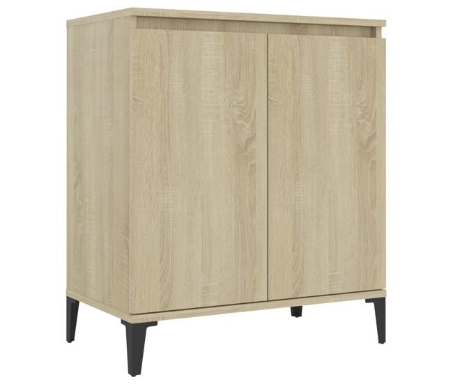 Aparador - mueble de almacenamiento de madera contrachapada color roble sonoma 60x35x70 cm es2619