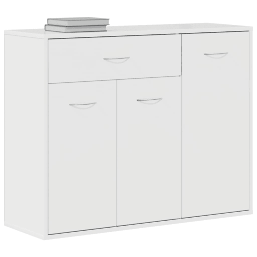 Aparador - Bufete - Móvei de apoio 88x30x70 cm contraplacado branco brilhante pt2607