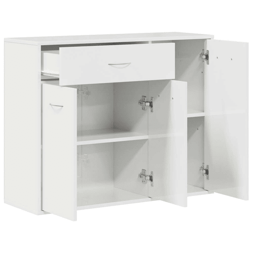Aparador - Bufete - Móvei de apoio 88x30x70 cm contraplacado branco brilhante pt2607