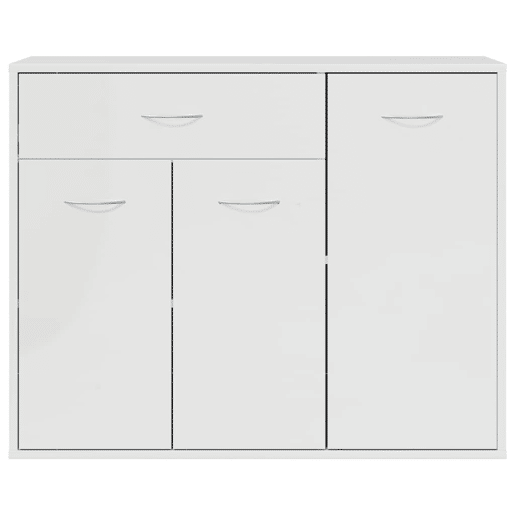 Aparador - Bufete - Móvei de apoio 88x30x70 cm contraplacado branco brilhante pt2607