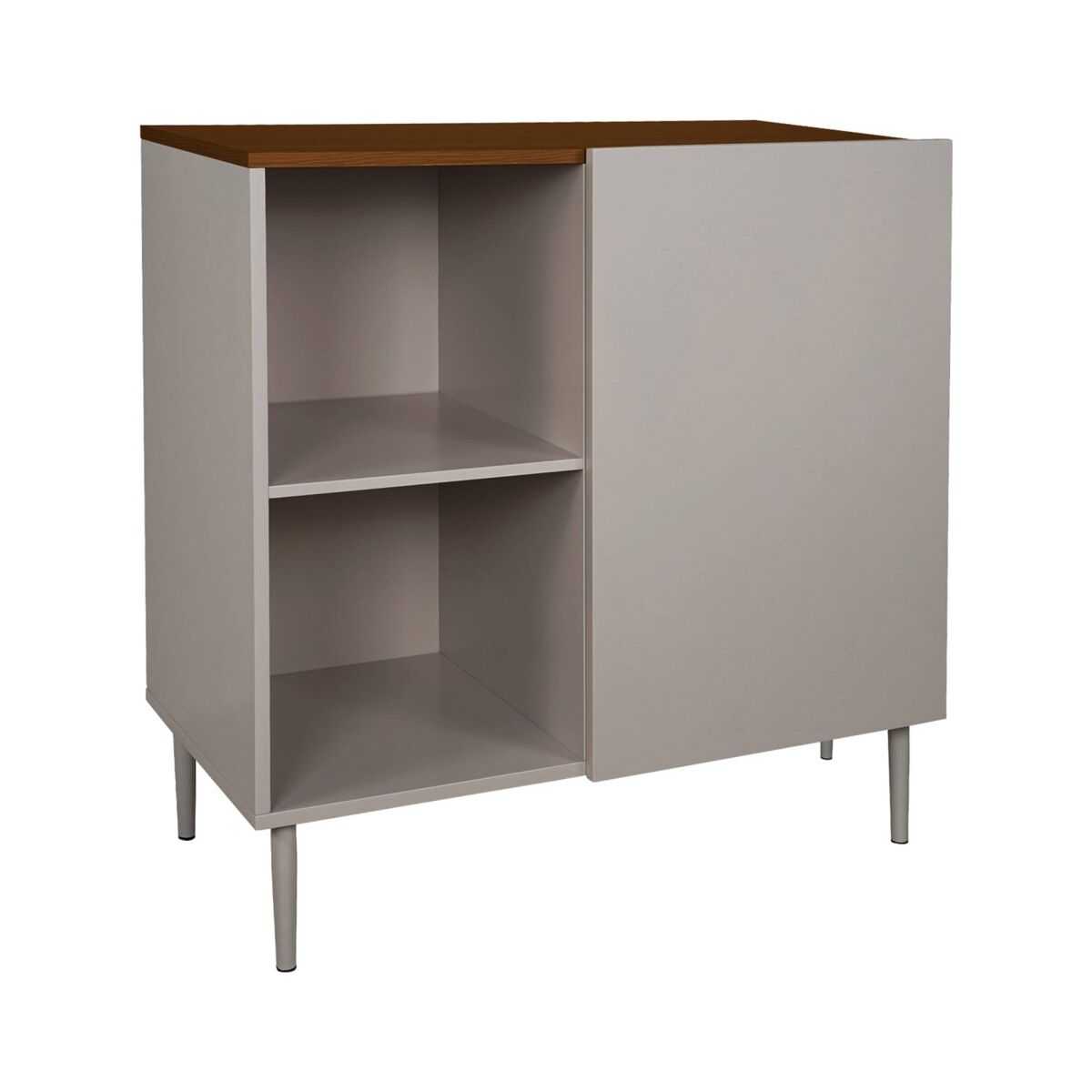 Aparador, mueble de almacenamiento de metal y decoración de 80 Gris