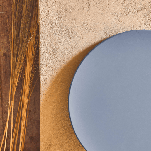 Mesa de jardim bistrô dobrável em aço, 2 lugares Azul cinza - 60x60x71 cm