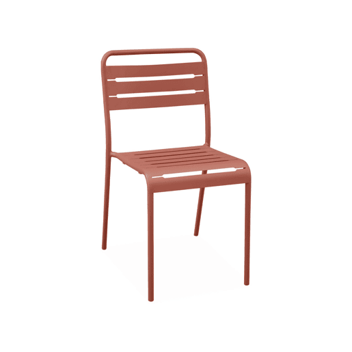 Set mesa de jardim bistrô quadrada de aço com 2 cadeiras Terracota - 70x70x73 cm Set mesa de jardim bistrô quadrada de aço com 2 cadeiras Terracota - 70x70x73 cm