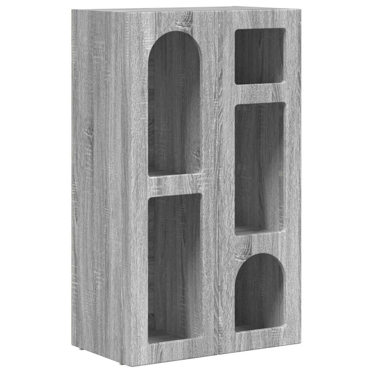 Aparador - Mueble de almacenamiento 59 Roble/ Gris