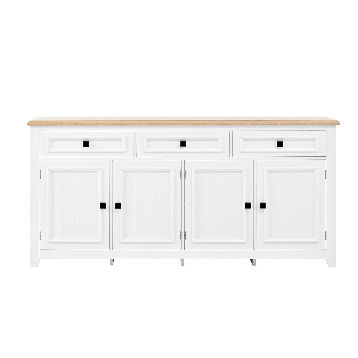 Aparador 160x35x76 cm - moderno y minimalista, amplio almacenamiento - blanco