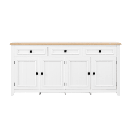 Aparador 160x35x76 cm - Moderno e minimalista, amplo espaço de armazenamento - Branco